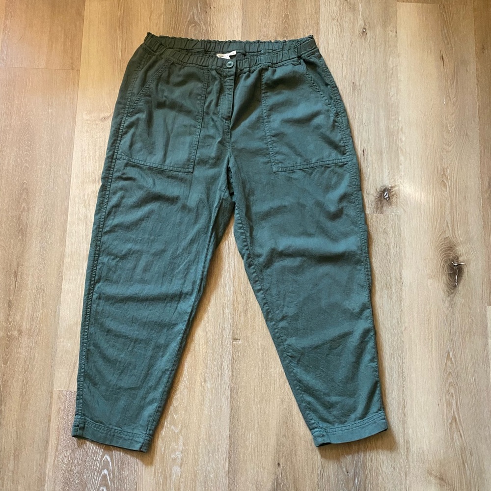 Eileen Fisher 100% Cotton Pull On Pants Size M